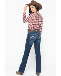 Ariat Women's R.E.A.L. Mid Rise Icon Stackable Straight Leg Jeans -Country Outfitter Shop 2000166328 402 P1