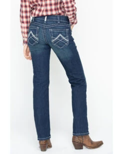 Ariat Women's R.E.A.L. Mid Rise Icon Stackable Straight Leg Jeans -Country Outfitter Shop 2000166328 402 P3