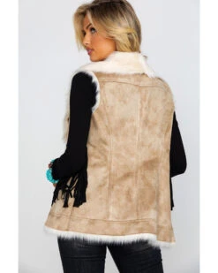 Honey Creek By Scully Women's Beige Faux Fur Vest -Country Outfitter Shop 2000280568 250 P2