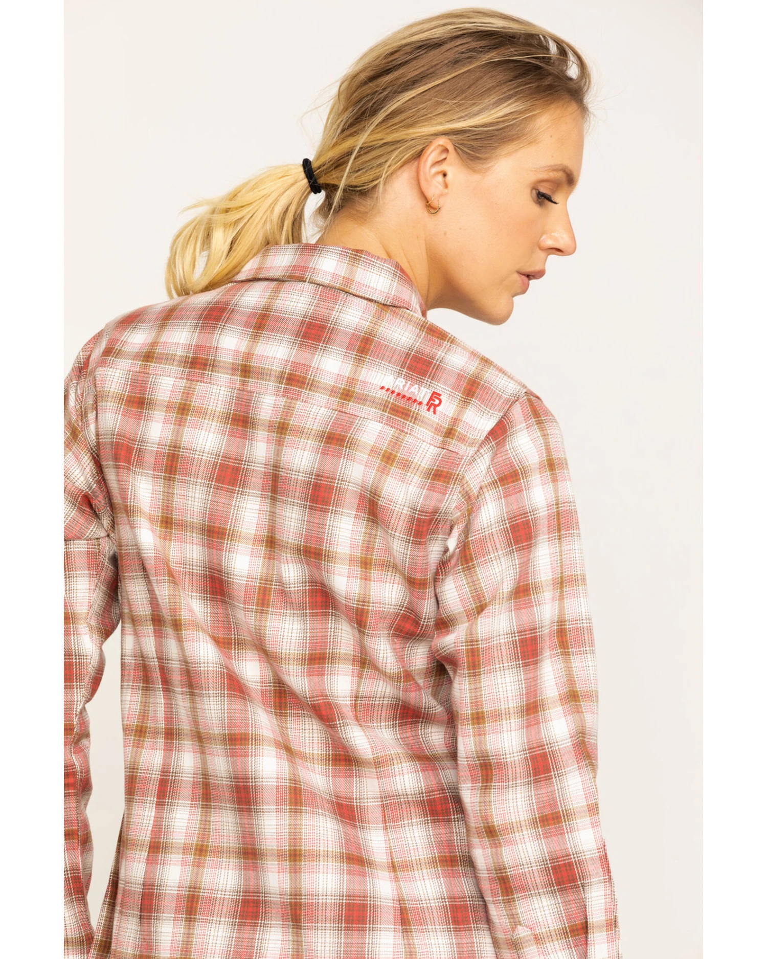 Ariat Women's FR Victoria Plaid Print Long Sleeve Work Shirt 8 Ariat Women's FR Victoria Plaid Print Long Sleeve Work Shirt - Image 6
