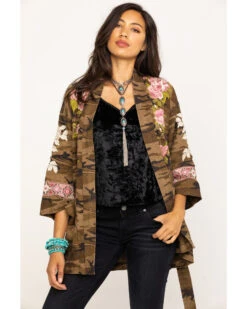 Johnny Was Women's Molly Camo Yuki Trapunto Linen Kimono -Country Outfitter Shop 2000285855 900 P5