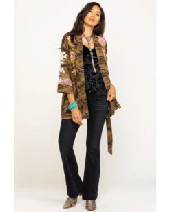 Johnny Was Women's Molly Camo Yuki Trapunto Linen Kimono -Country Outfitter Shop 2000285855 900 P6