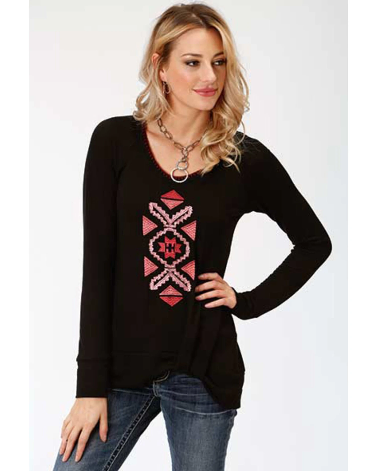 ROPER Studio West Women's Native Arts Embroidered Sweater 3 ROPER Studio West Women's Native Arts Embroidered Sweater