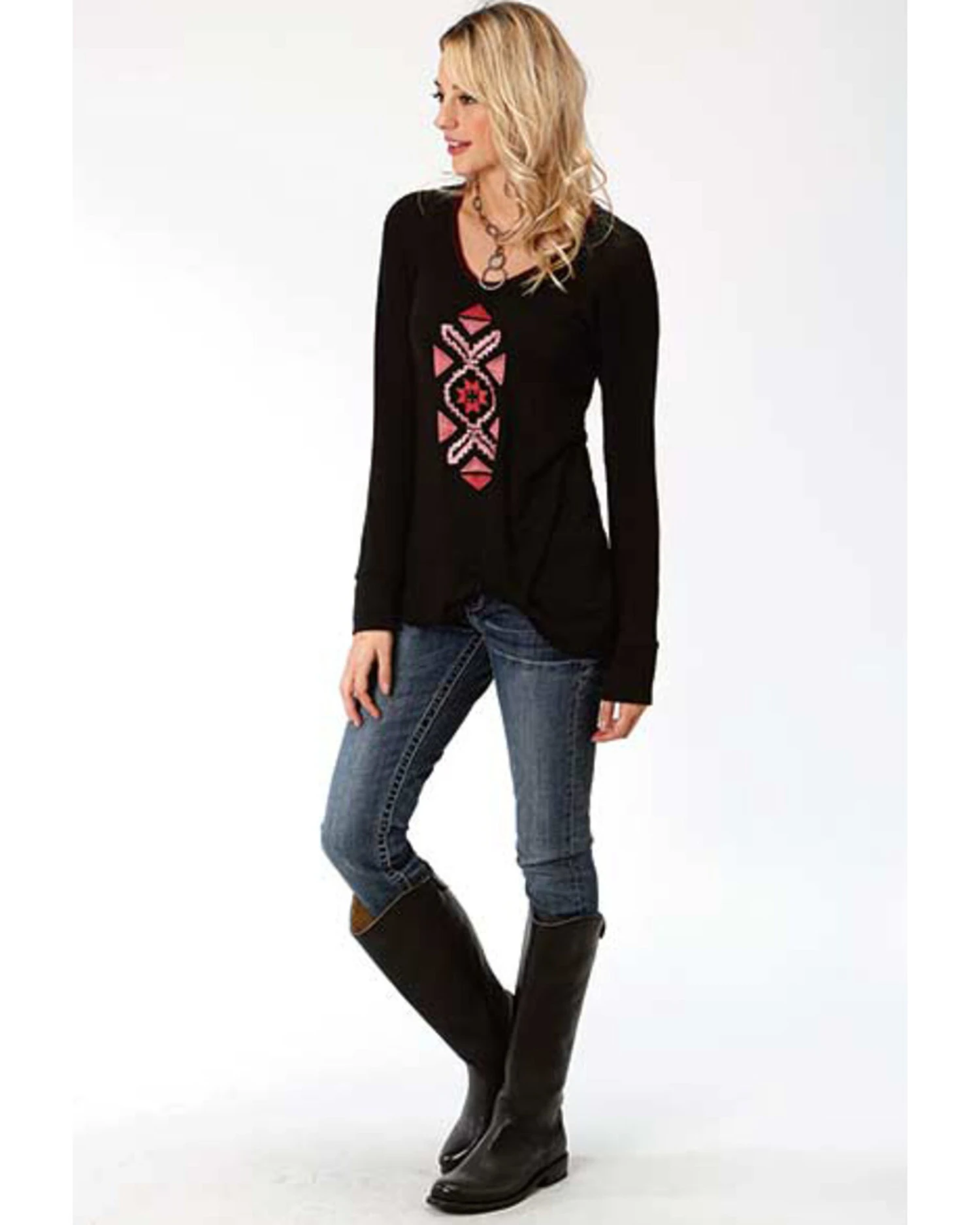 ROPER Studio West Women's Native Arts Embroidered Sweater 4 ROPER Studio West Women's Native Arts Embroidered Sweater - Image 2