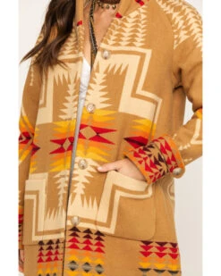 Pendleton Women's Tan Harding Jacquard 1930 Archive Coat 10 Pendleton Women's Tan Harding Jacquard 1930 Archive Coat -Country Outfitter Shop 2000289389 280 P3