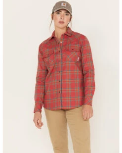Ariat Women's Fire Resistant Retro Boot Barn Exclusive Long Sleeve Button Down Work Shirt -Country Outfitter Shop 2000294416 600 P1