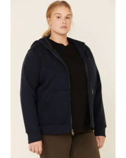 Carhartt Women's Navy Clarksburg Full-Zip Hoodie - Plus -Country Outfitter Shop 2000324354 410 P4