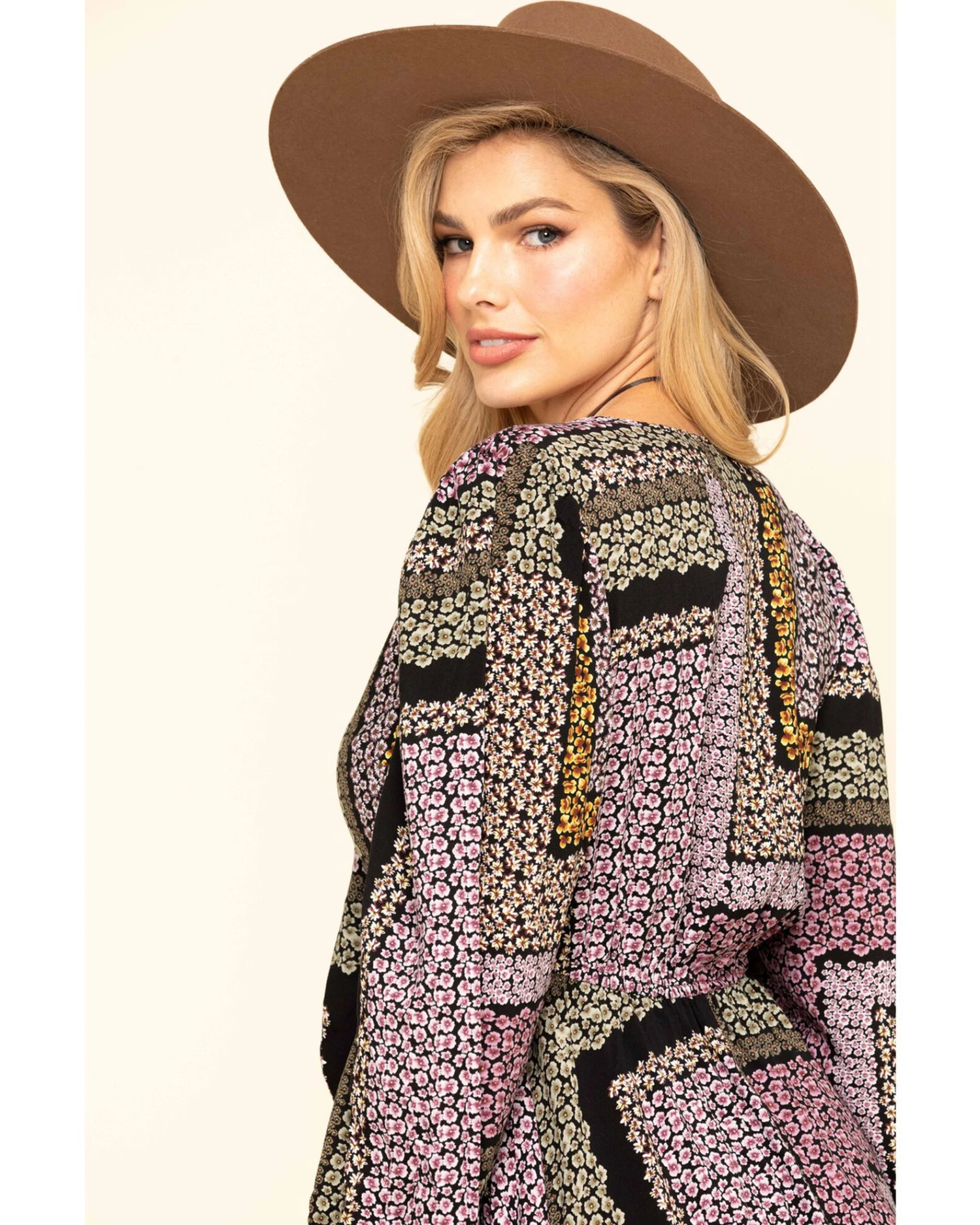 Band Of The Free Women's Multi Patchwork Tie Front Dress 4 Band Of The Free Women's Multi Patchwork Tie Front Dress - Image 2