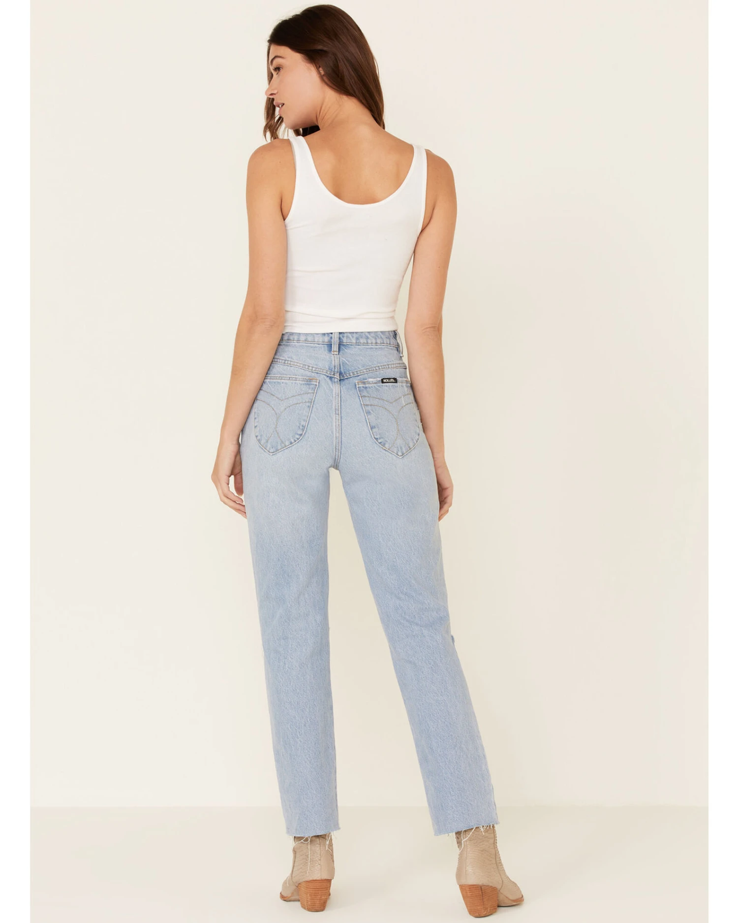 Rolla's Women's High Rise Original Straight Leg Jeans 7 Rolla's Women's High Rise Original Straight Leg Jeans - Image 5