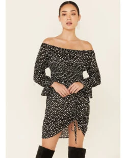 Rock & Roll Denim Women's Off The Shoulder Smocked Dress -Country Outfitter Shop 2000333098 900 P1