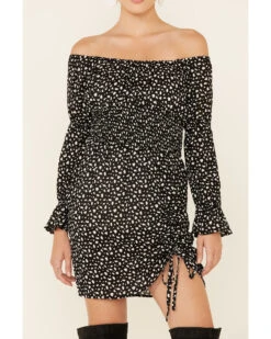 Rock & Roll Denim Women's Off The Shoulder Smocked Dress -Country Outfitter Shop 2000333098 900 P3