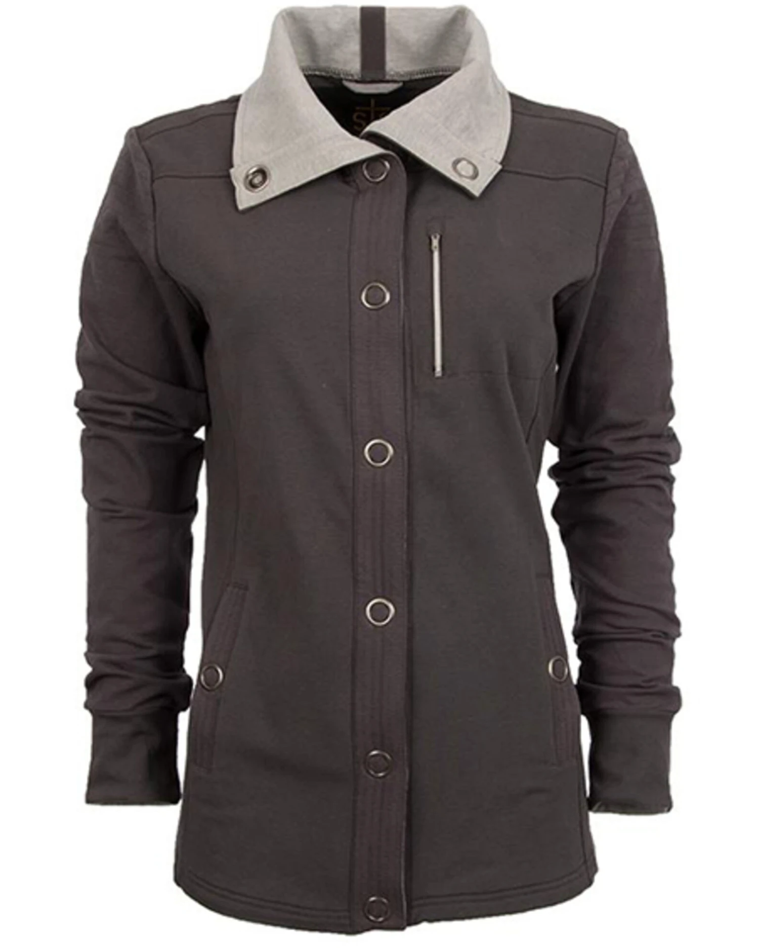 STS Ranchwear Women's Charcoal Button Up Jacket 4 STS Ranchwear Women's Charcoal Button Up Jacket - Image 2