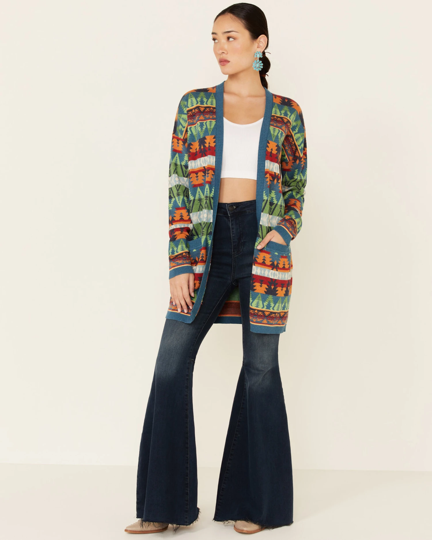 Tasha Polizzi Women's Southwestern Print Cardigan 3 Tasha Polizzi Women's Southwestern Print Cardigan