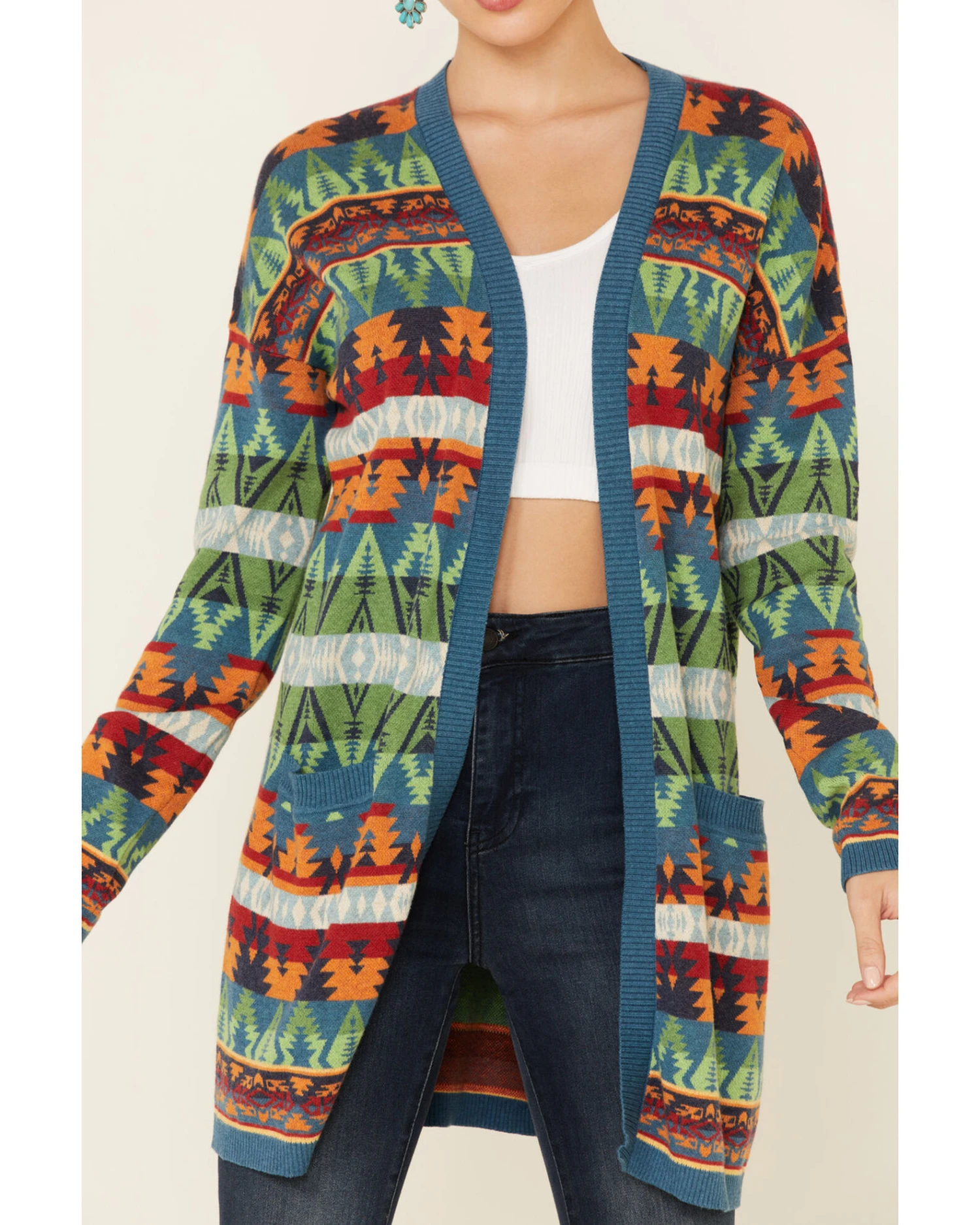 Tasha Polizzi Women's Southwestern Print Cardigan 7 Tasha Polizzi Women's Southwestern Print Cardigan - Image 5