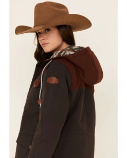 Cinch Women's Color Block Hooded Storm Flap Barn Coat -Country Outfitter Shop 2000342156 022 P5