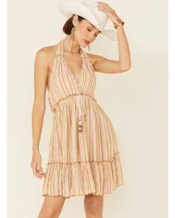 Band Of The Free Women's Striped Open Back Dress