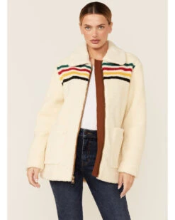 Pendleton Women's Ivory Glacier Sunset Zip-Front Fleece Jacket 8 Pendleton Women's Ivory Glacier Sunset Zip-Front Fleece Jacket -Country Outfitter Shop 2000343326 103 P1