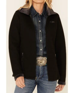 Powder River Outfitters Women's Solid Honeycomb Performance Zip-Front Jacket -Country Outfitter Shop 2000344531 001 P3