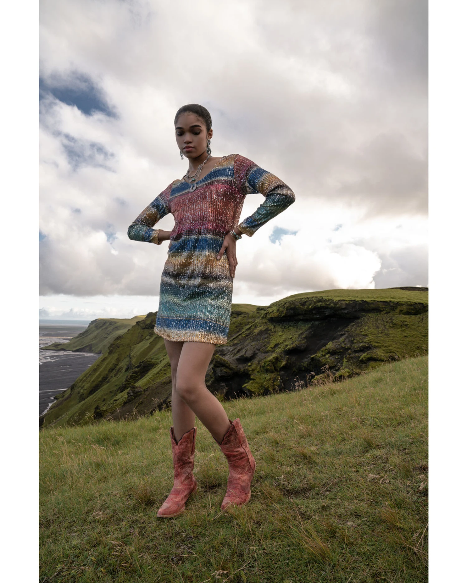 Tasha Polizzi Women's Long Sleeve Serape Sequin Lilliana Mini Dress 3 Tasha Polizzi Women's Long Sleeve Serape Sequin Lilliana Mini Dress