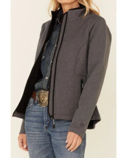 Roper Women's Heather Gray Fleece Zip-Front Softshell Jacket 9 Roper Women's Heather Gray Fleece Zip-Front Softshell Jacket -Country Outfitter Shop 2000346314 020 P3