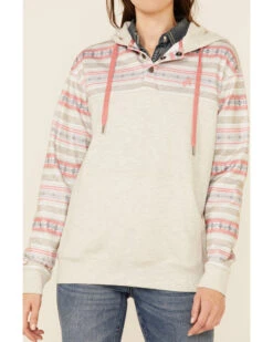 HOOey Women's Southwestern Print Button Down Hooded Pullover 7 HOOey Women's Southwestern Print Button Down Hooded Pullover -Country Outfitter Shop 2000346693 104 P3