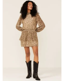 Show Me Your Mumu Women's Glitter Python Russo Ruffle Dress -Country Outfitter Shop 2000351217 900 P2