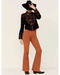 Double D Ranch Women's Ian With The Mohawk Zip-Front Suede Jacket -Country Outfitter Shop 2000351605 001 P4