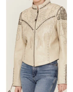 Double D Ranchwear Women's Iced Crystals Leather Jacket -Country Outfitter Shop 2000351608 100 P2