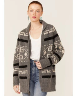 Pendleton Women's Gray Westerley Long Sleeve Cardigan 7 Pendleton Women's Gray Westerley Long Sleeve Cardigan -Country Outfitter Shop 2000354644 020 P1