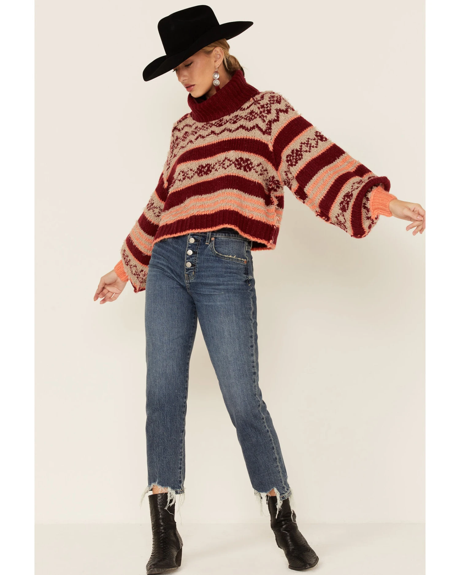 Free People Women's Check Me Out Sweater 4 Free People Women's Check Me Out Sweater - Image 2
