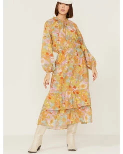 Show Me Your Mumu Women's Cait Midi Groovy Blooms Midi Dress -Country Outfitter Shop 2000360777 900 P1