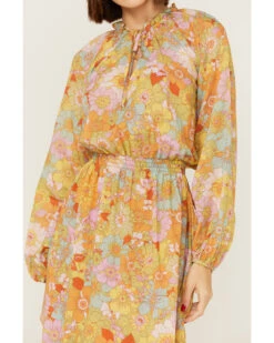 Show Me Your Mumu Women's Cait Midi Groovy Blooms Midi Dress -Country Outfitter Shop 2000360777 900 P3