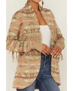 Tasha Polizzi Women's Catalina Southwestern Fringe Cardigan