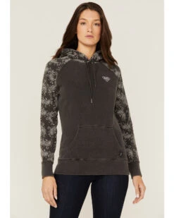 Hooey Women's Rope Like A Girl Bandana Print Pullover Hoodie Sweatshirt -Country Outfitter Shop 2000363502 022 P1