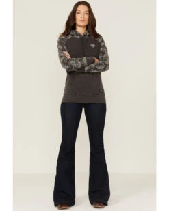 Hooey Women's Rope Like A Girl Bandana Print Pullover Hoodie Sweatshirt -Country Outfitter Shop 2000363502 022 P2