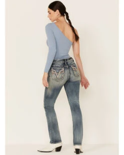 Vigoss Women's Mid Straight Vintage V-Pocket Denim Jeans 8 Vigoss Women's Mid Straight Vintage V-Pocket Denim Jeans -Country Outfitter Shop 2000364126 400 P4