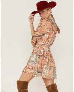 Miss Me Women's Patchwork Long Sleeve Dresss -Country Outfitter Shop 2000364426 661 P3