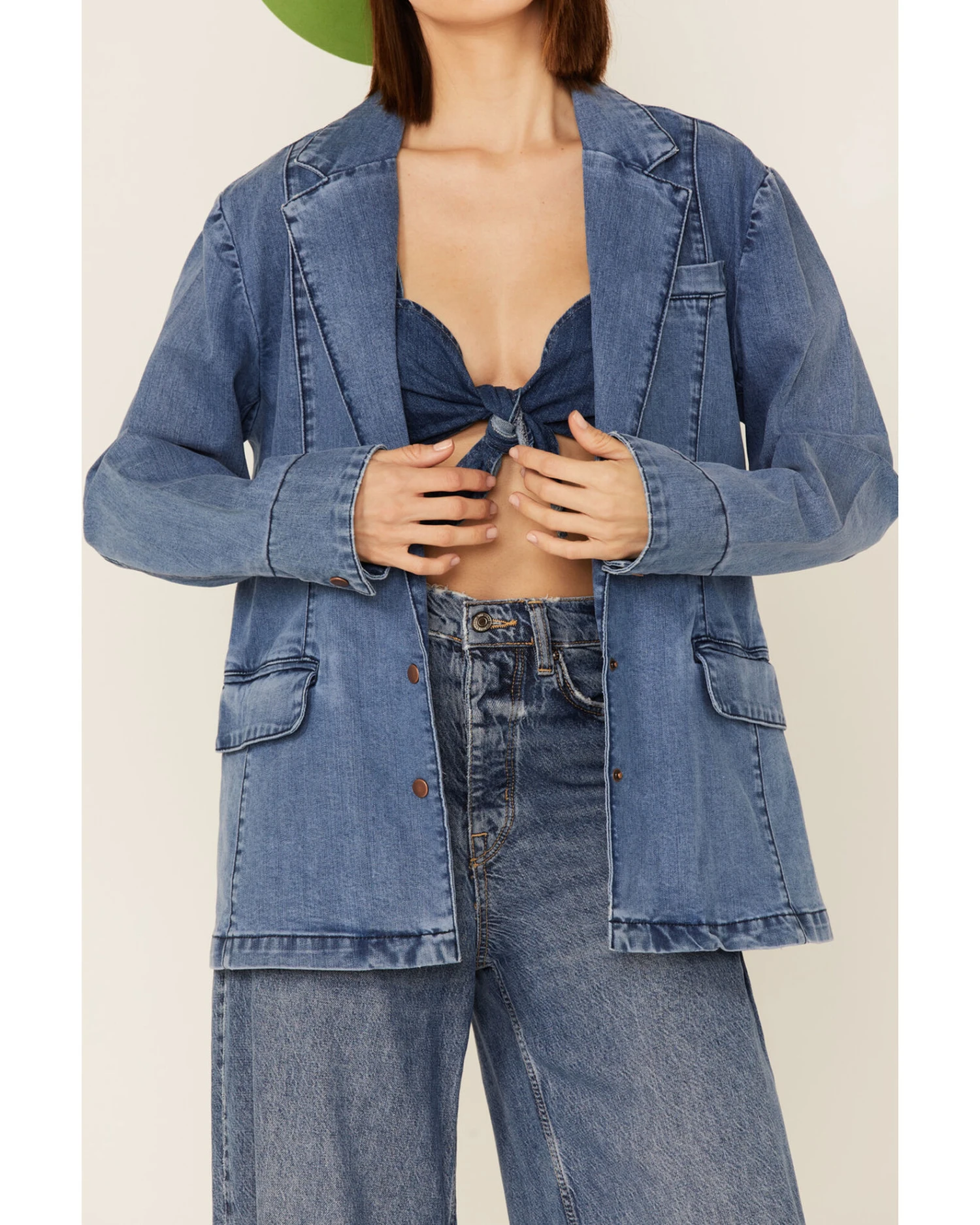 Lola Women's Denim Blazer Jacket 6 Lola Women's Denim Blazer Jacket - Image 4