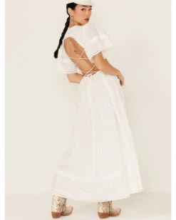 Maia Bergman Women's Ori Crochet Eyelet Open Back Maxi Dress 10 Maia Bergman Women's Ori Crochet Eyelet Open Back Maxi Dress -Country Outfitter Shop 2000367310 100 P5