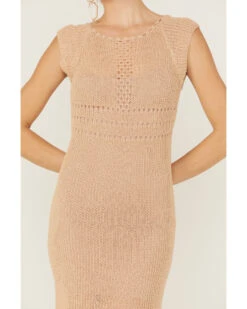 Sadie & Sage Women's Crochet Fringe Midi Dress