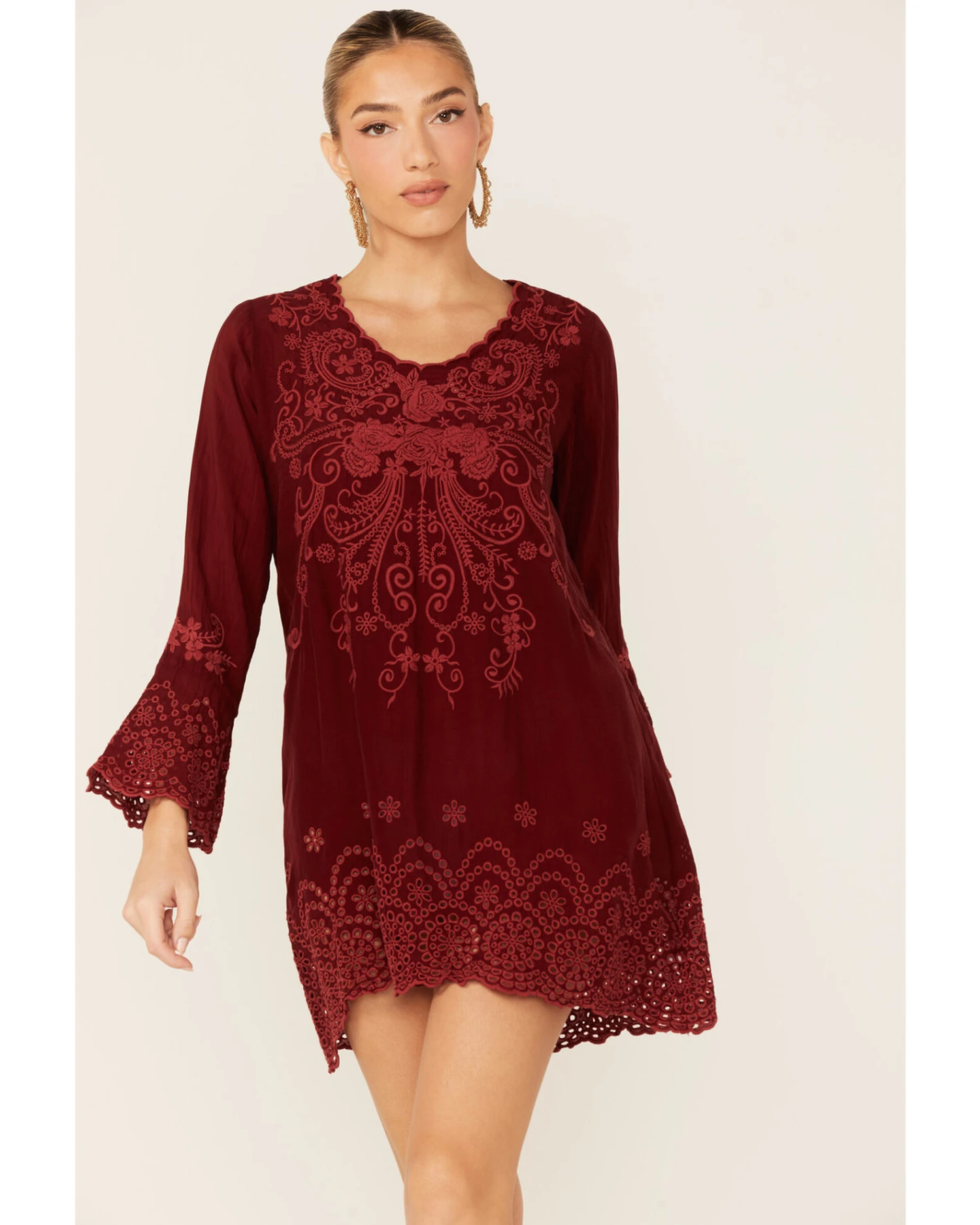 Johnny Was Women's Garnet Rhine Long Sleeve Tunic Dress 3 Johnny Was Women's Garnet Rhine Long Sleeve Tunic Dress