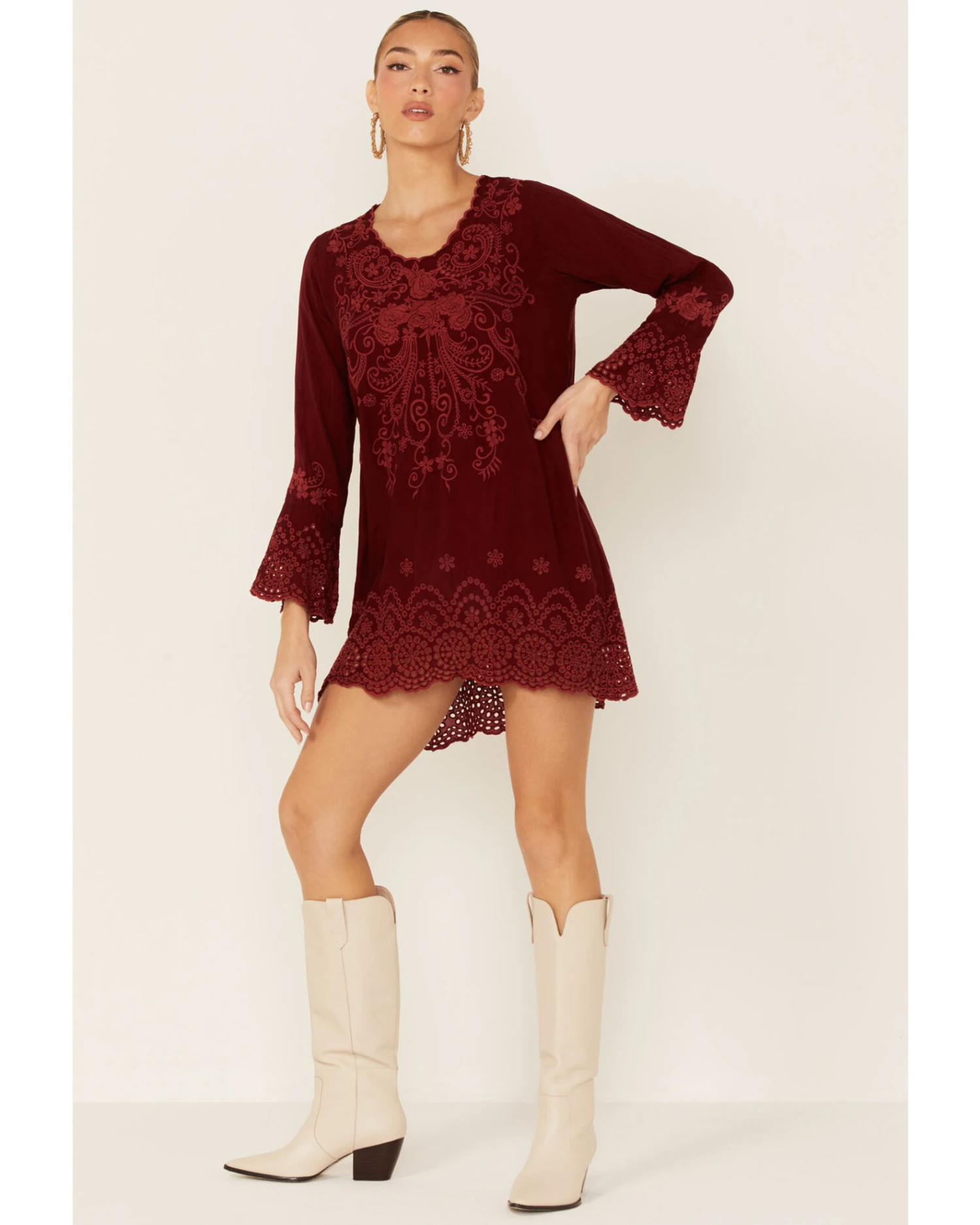 Johnny Was Women's Garnet Rhine Long Sleeve Tunic Dress 4 Johnny Was Women's Garnet Rhine Long Sleeve Tunic Dress - Image 2