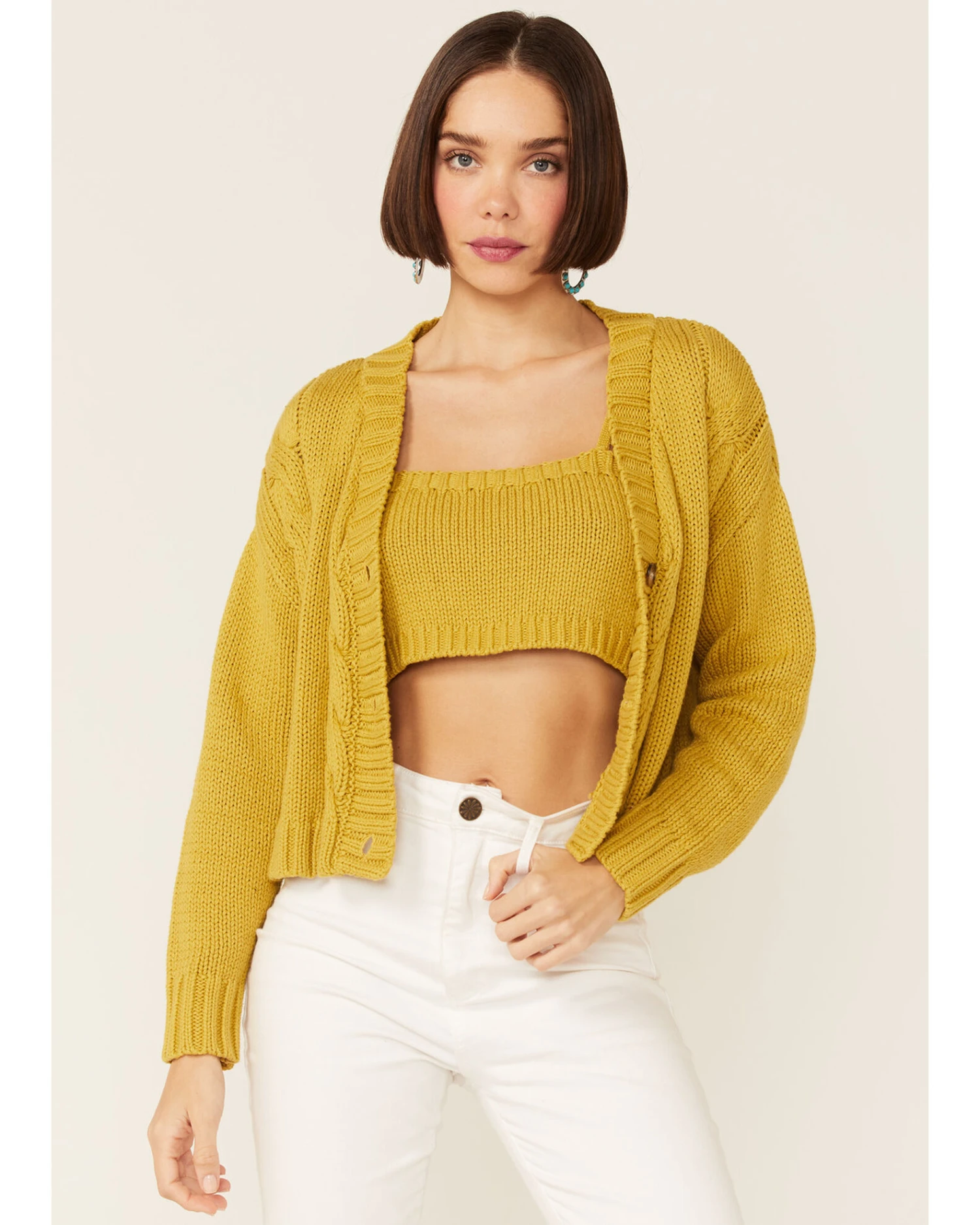 Callahan Women's Cable Lu Cardigan & Tank Set 5 Callahan Women's Cable Lu Cardigan & Tank Set - Image 3