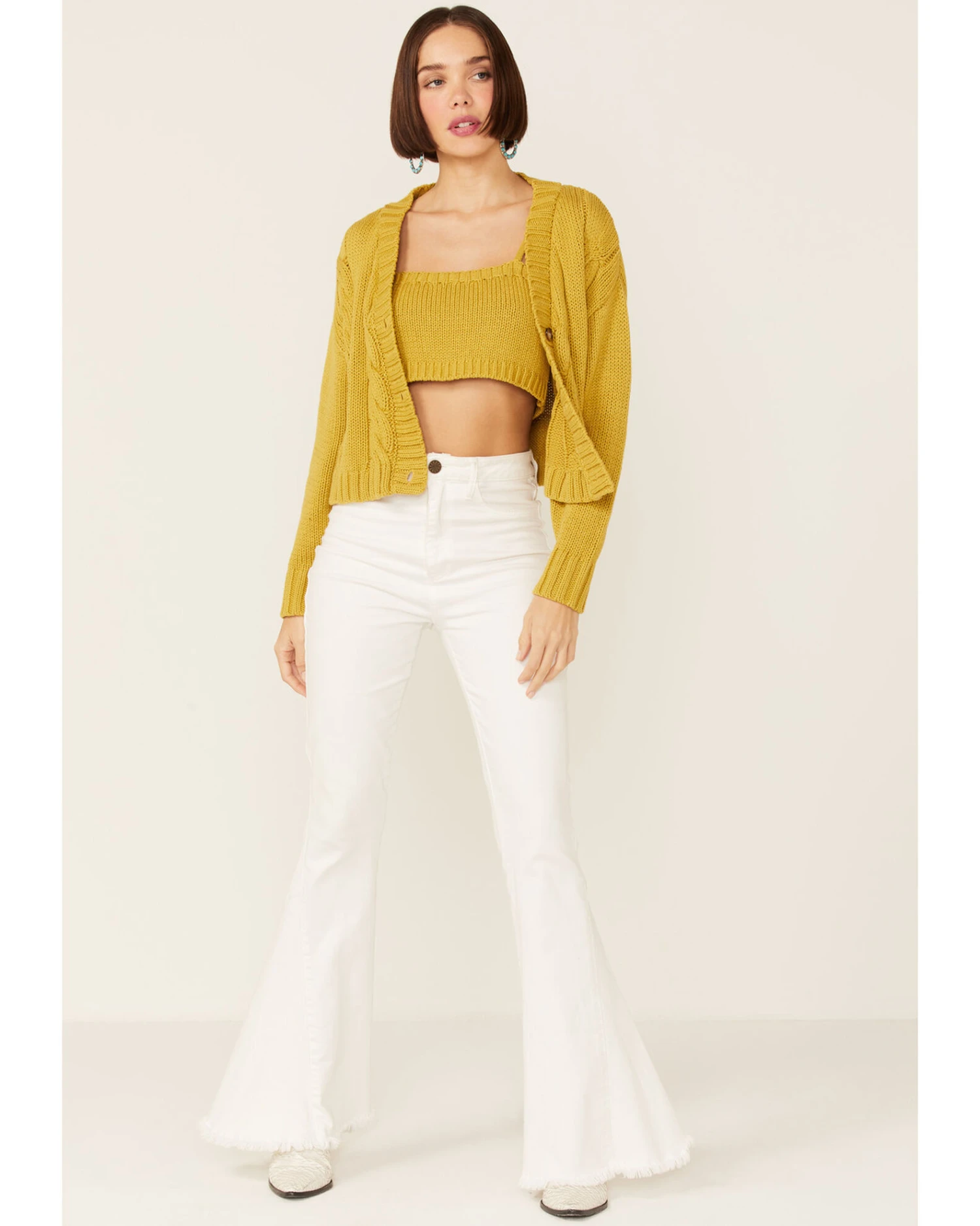 Callahan Women's Cable Lu Cardigan & Tank Set 3 Callahan Women's Cable Lu Cardigan & Tank Set