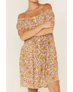 Patrons Of Peace Women's Redondo Floral Print Off Shoulder Dress -Country Outfitter Shop 2000368137 800 P3
