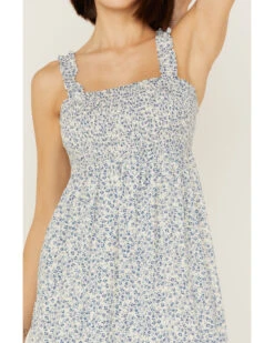 Lush Women's Blue Floral Smocked Midi Dress -Country Outfitter Shop 2000368152 400 P3