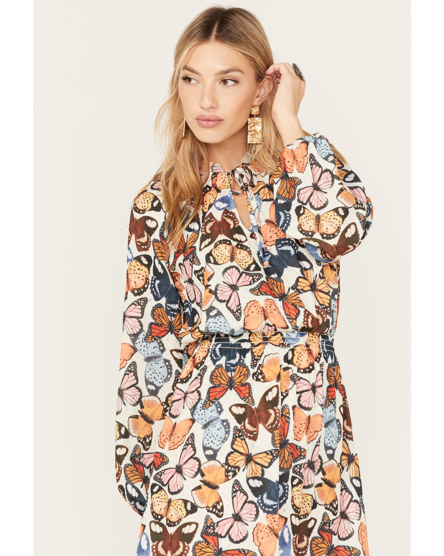 Show Me Your Mumu Women's Cait Butterfly Print Midi Dress 5 Show Me Your Mumu Women's Cait Butterfly Print Midi Dress - Image 3