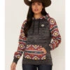 Hooey Women's Southwestern Contrast Print Summit Hoodie -Country Outfitter Shop 2000369085 022 P1