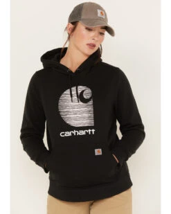 Carhartt Women's Rain Defender Relaxed Fit Midweight Logo Graphic Hoodie -Country Outfitter Shop 2000370146 001 P1