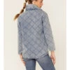 Vigoss Women's Blue Acid Wash Quilted Button Jacket -Country Outfitter Shop 2000370553 400 P4